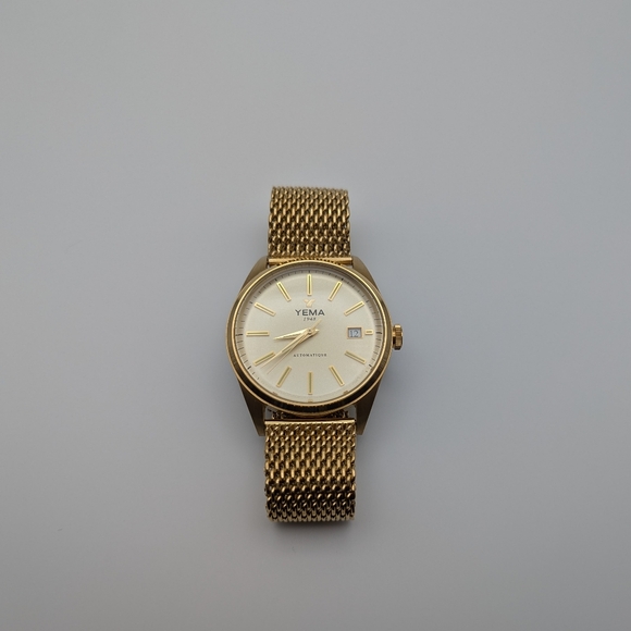 YEMA CLASSIC GOLD PVD AUTOMATIC WATCH - Picture 2 of 7